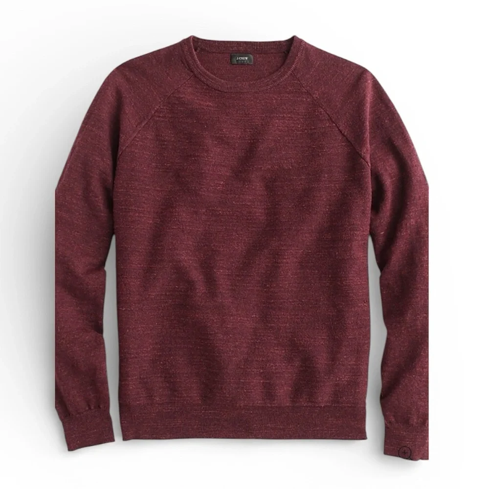 J. Crew Men's Heathered Cotton Slim Crewneck Sweater